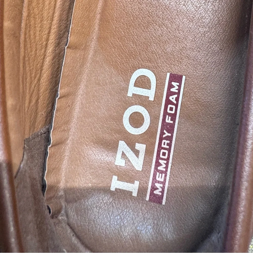 Izod Men's Burton Classic Mocs Tan Boat Shoes w/ Memory Foam insoles Sz 13